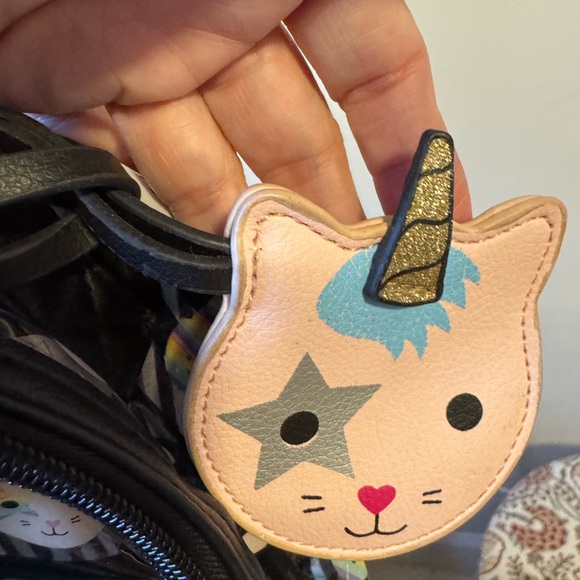 BETSEY JOHNSON Unicorn Cat Full Size Backpack Rainbow Unicorncore Kitty Bag - Picture 5 of 10